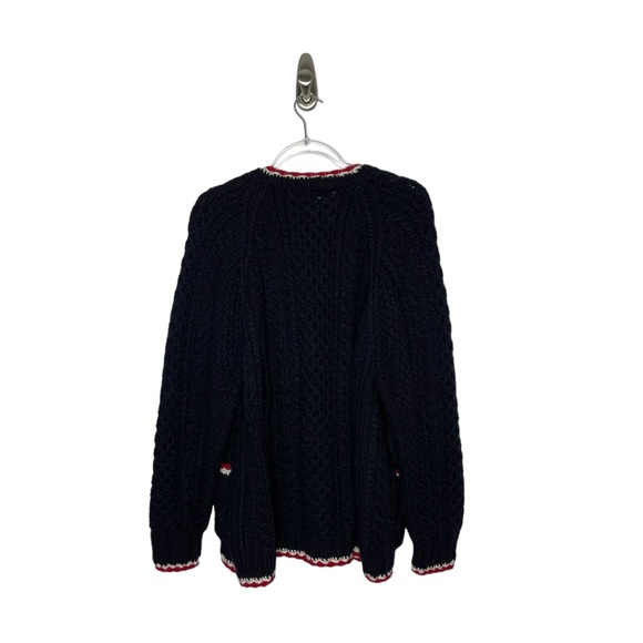 Doen | Tamara Merino Wool Cableknit Cardigan Navy Small - Picture 3 of 12